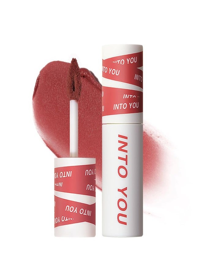 انتو أحمر شفاه INTO YOU بلمسة نهائية مخملية غير لامعة، لون شفاه عالي التأثير بقوام خفيف الوزن، استخدام مزدوج للشفاه والخدود، أحمر شفاه وردي (EM12) - Image 1